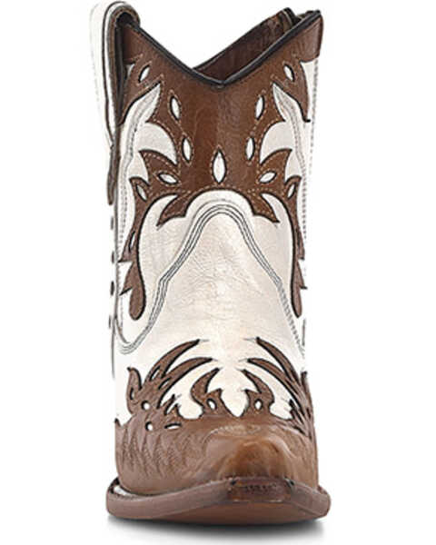 Image #3 - Corral Women's Outlay Western Booties - Snip Toe , White, hi-res