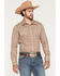 Image #1 - Rock & Roll Denim Men's Boot Stitch Print Long Sleeve Snap Western Shirt, Natural, hi-res