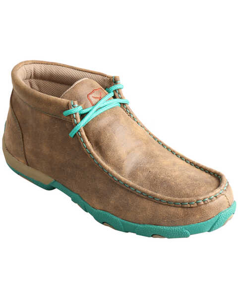 Twisted X  Women's Turquoise Driving Mocs, Bomber, hi-res