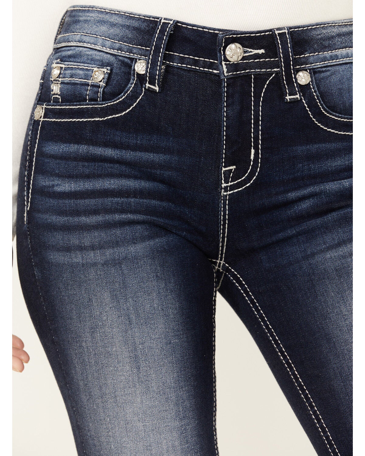 Miss Me Women's Dark Wash Embroidered 