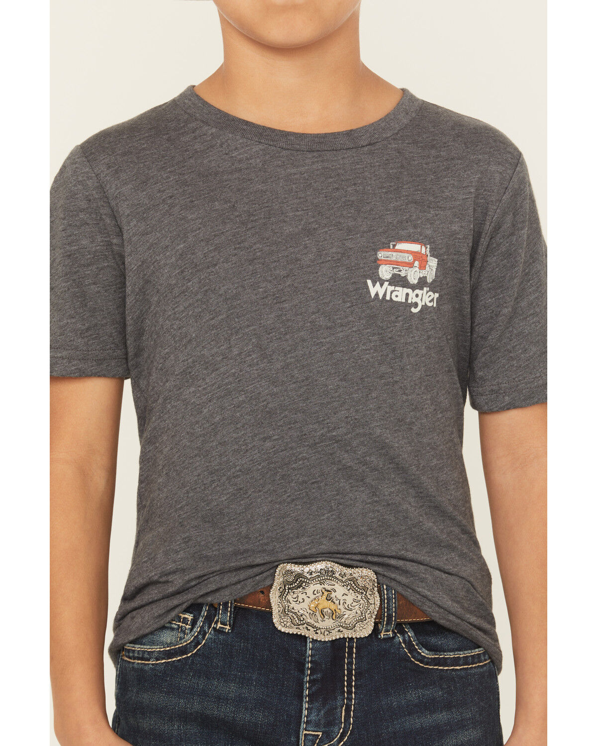 Image #3 - Wrangler Boys' Truck Short Sleeve Graphic T-Shirt, Navy, hi-res