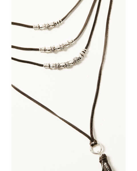 Image #2 - Shyanne Women's Dakota Layered Leather Necklace, Silver, hi-res