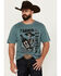 Image #1 - Moonshine Spirit Men's Amigo Short Sleeve T-Shirt, Teal, hi-res
