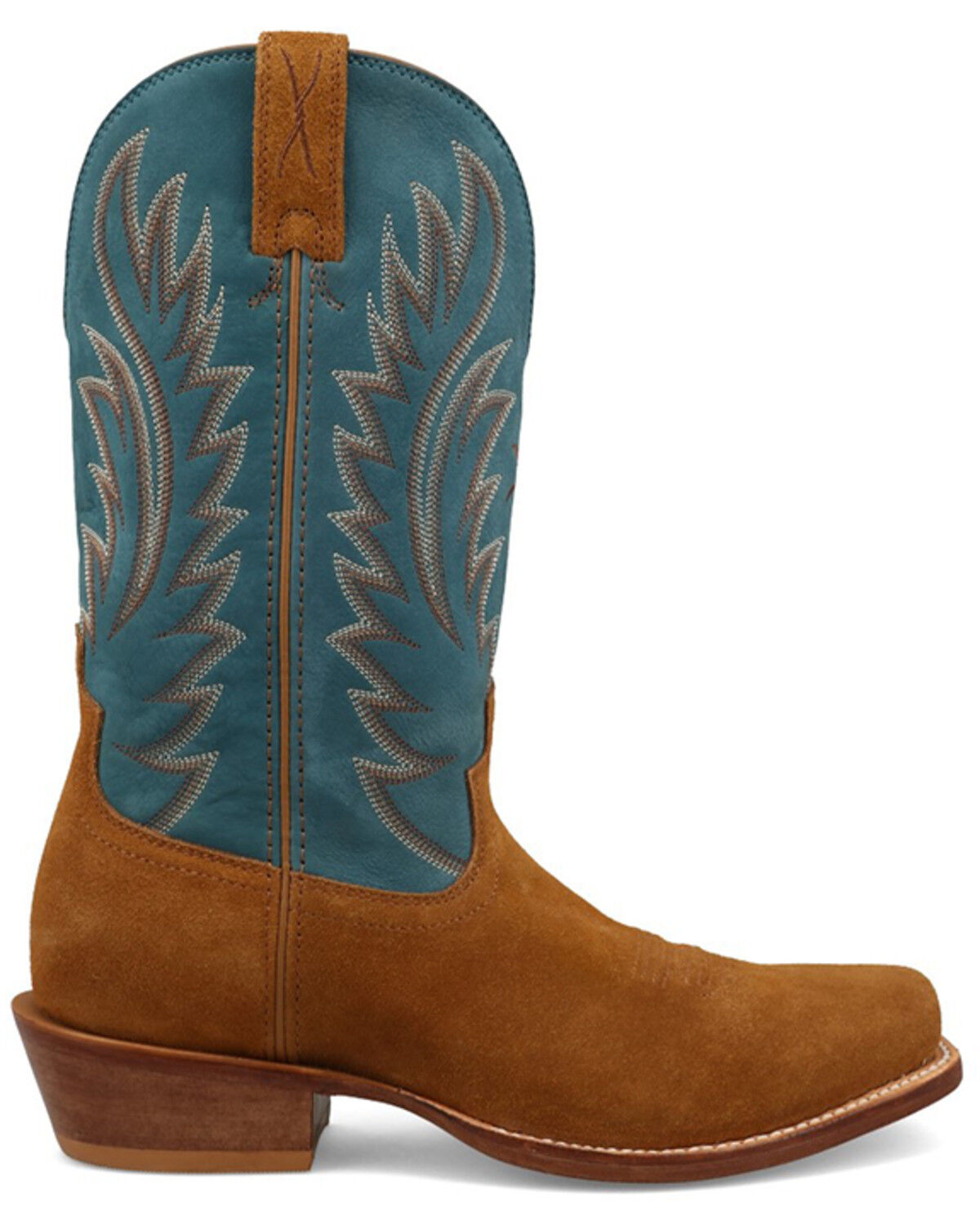 Image #2 - Twisted X Men's 12" Tech X™ Roughout Western Boots - Square Toe, Blue, hi-res