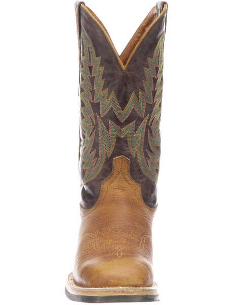 Image #5 - Lucchese Men's Rudy Western Boots - Broad Square Toe, Tan, hi-res