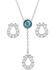 Image #1 - Montana Silversmiths Women's Infinite Luck Turquoise Stone Earring & Necklace Set - 2-Piece, Silver, hi-res