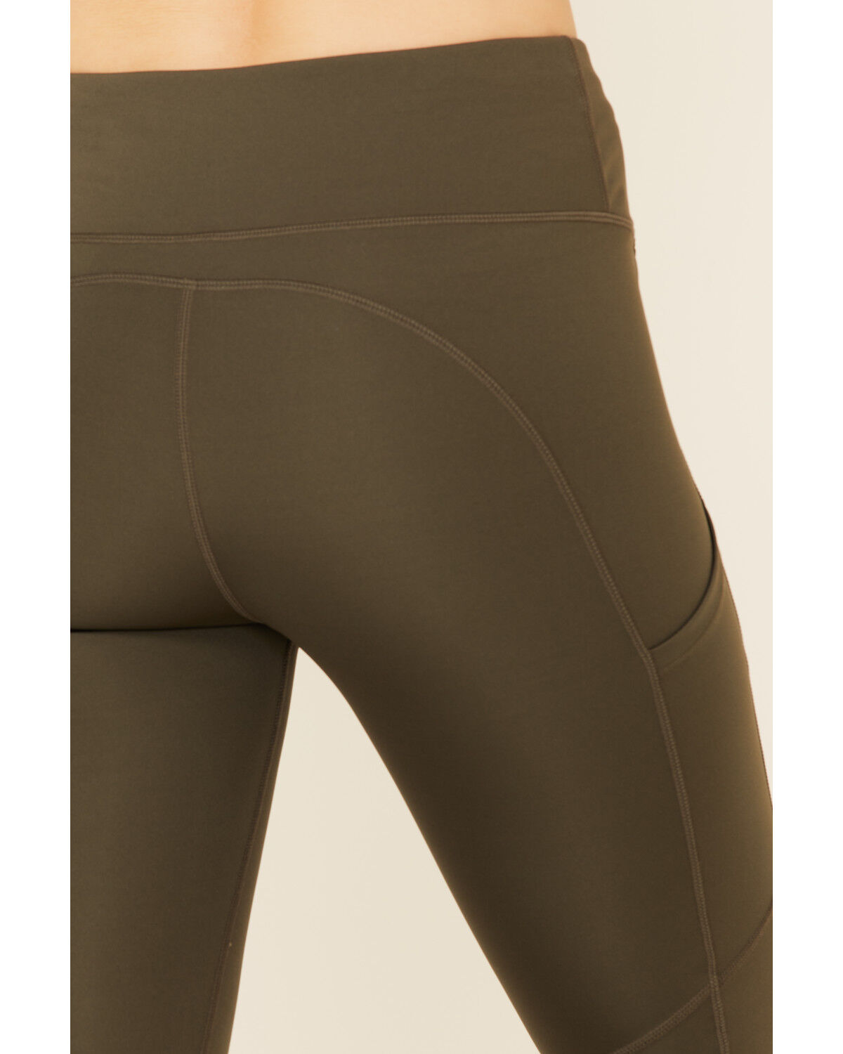 Image #3 - Forina Women's High Waisted Leggings, Olive, hi-res