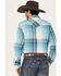 Image #4 - Wrangler Retro Men's Premium Plaid Print Long Sleeve Snap Western Shirt, Light Blue, hi-res