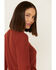 Image #5 - Moa Moa Women's Rust Brushed Thermal Bell Sleeve Top, Rust Copper, hi-res