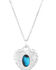 Image #1 - Montana Silversmiths Women's Chiseled Heart Turquoise Necklace , Silver, hi-res