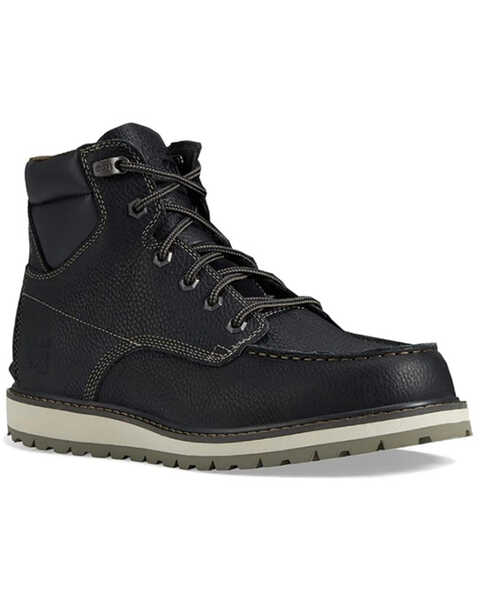 Image #1 - Timberland Men's 6" Irvine Lace-Up Work Boots - Moc Toe, Black, hi-res
