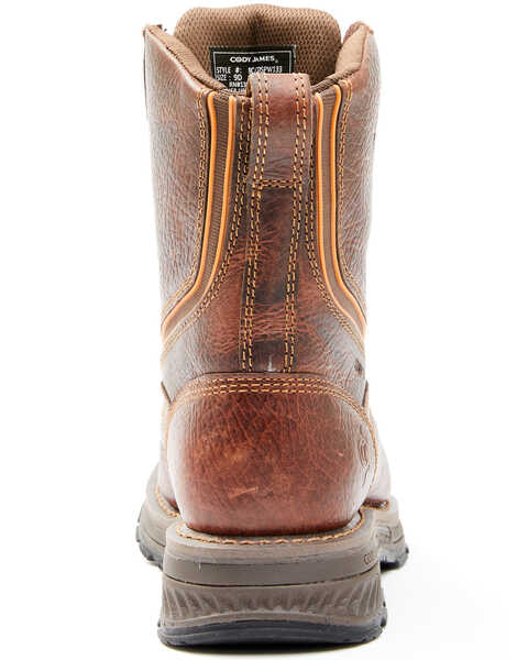 Image #5 - Cody James Men's 8" ASE7 Disruptor Work Boots - Nano Composite Toe, Brown, hi-res