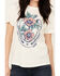Image #3 - Wrangler Retro Women's Boot Barn Exclusive Flower Short Sleeve Graphic Tee, White, hi-res