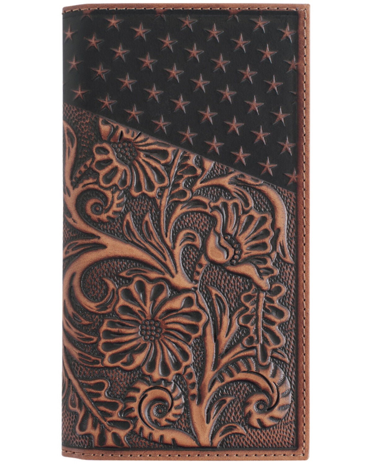 Image #1 - Cody James Men's Americana Tooled Leather Rodeo Wallet, Brown, hi-res