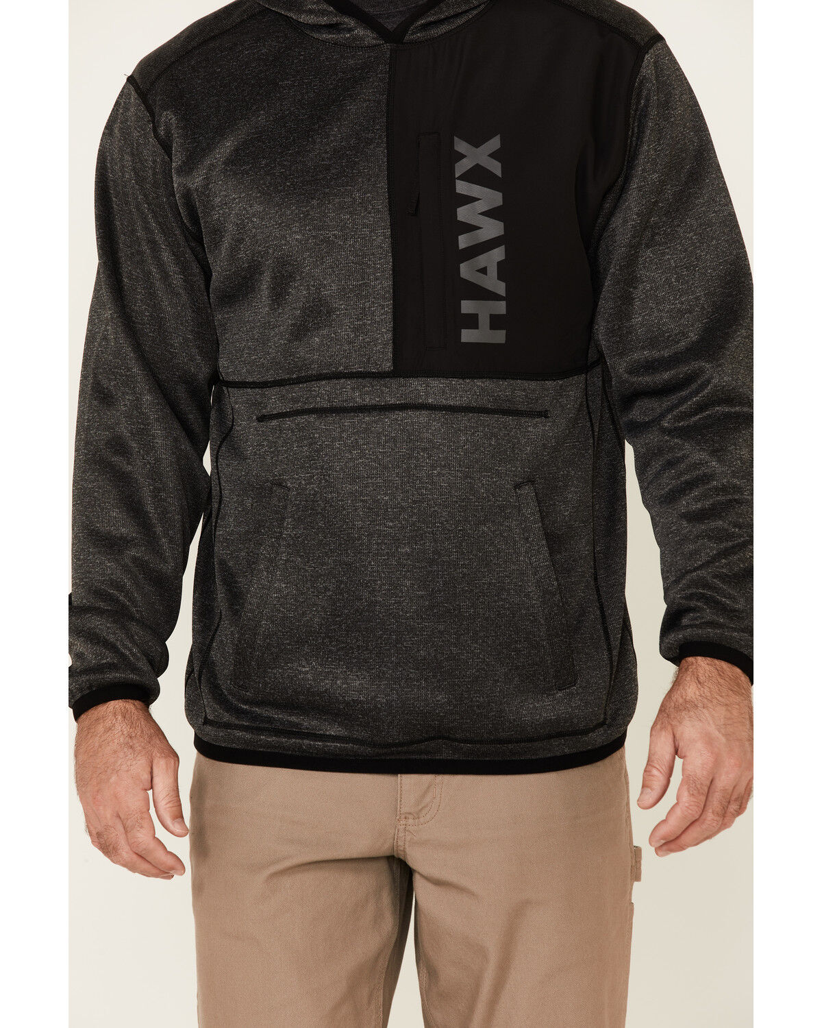 Image #3 - Hawx Men's Solano Reversible Thermal Fleece-Lined Hooded Work Sweatshirt, Black, hi-res