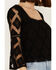 Image #3 - Shyanne Women's Diamond Embroidered Mesh Top, Black, hi-res