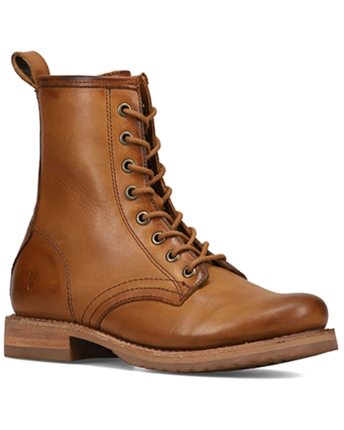 Image #1 - Frye Women's Veronica Flex Combat Boots - Round Toe, Caramel, hi-res
