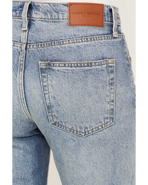 Lucky Brand Women's Medium Wash Mid Rise Boy Straight Jeans, Medium Wash, hi-res