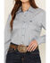 Image #3 - Cinch Women's Striped Long Sleeve Button-Down Western Shirt, Blue, hi-res