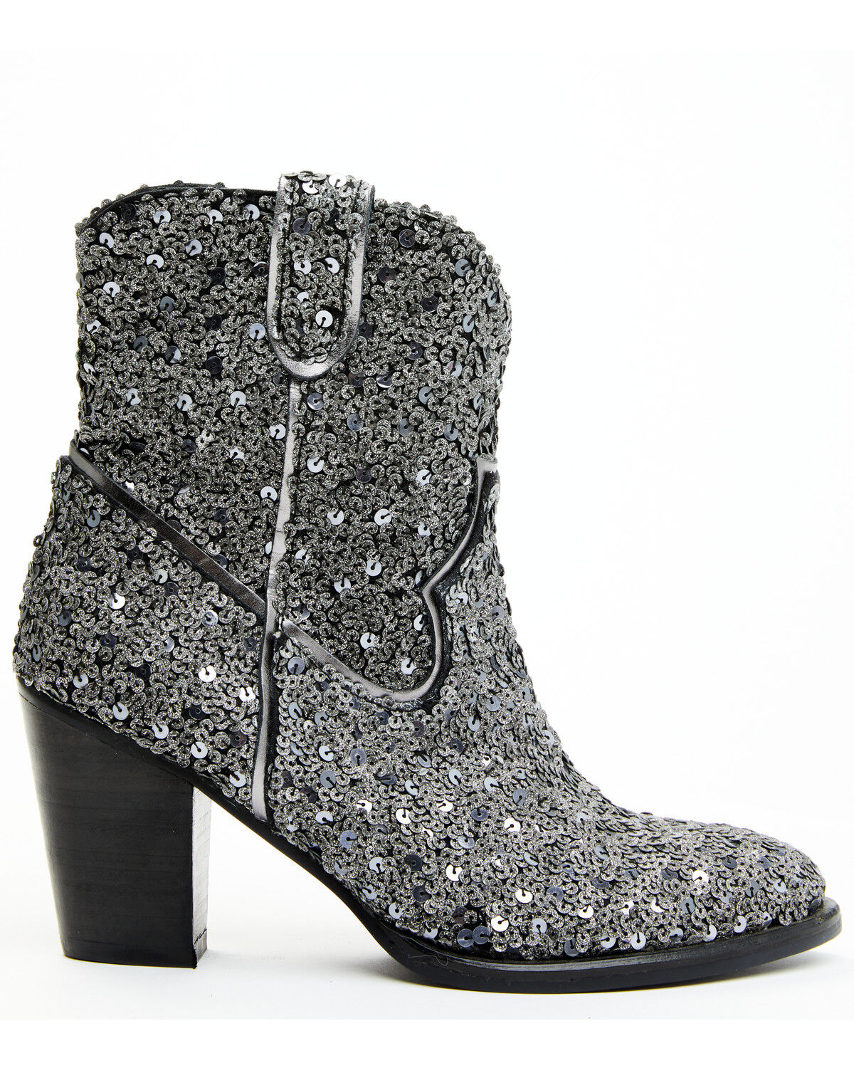 Image #2 - Shyanne Women's Dolly Western Booties - Round Toe, Silver, hi-res