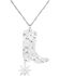 Image #2 - Montana Silversmiths Women's Chiseled Boots & Spurs Turquoise Necklace, Silver, hi-res