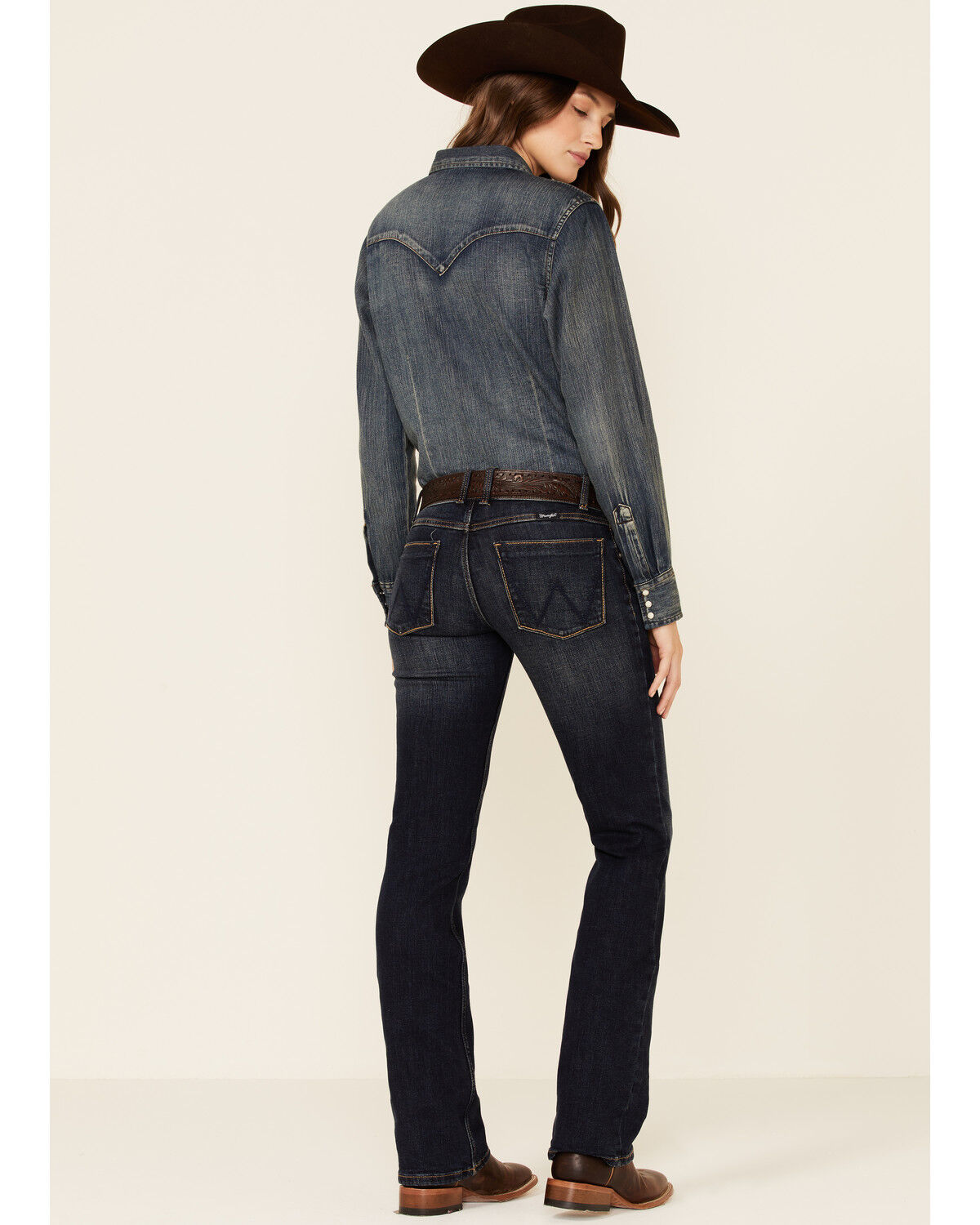Image #4 - Wrangler Retro Low Rise Women's Dark Wash Sadie Jeans, Indigo, hi-res