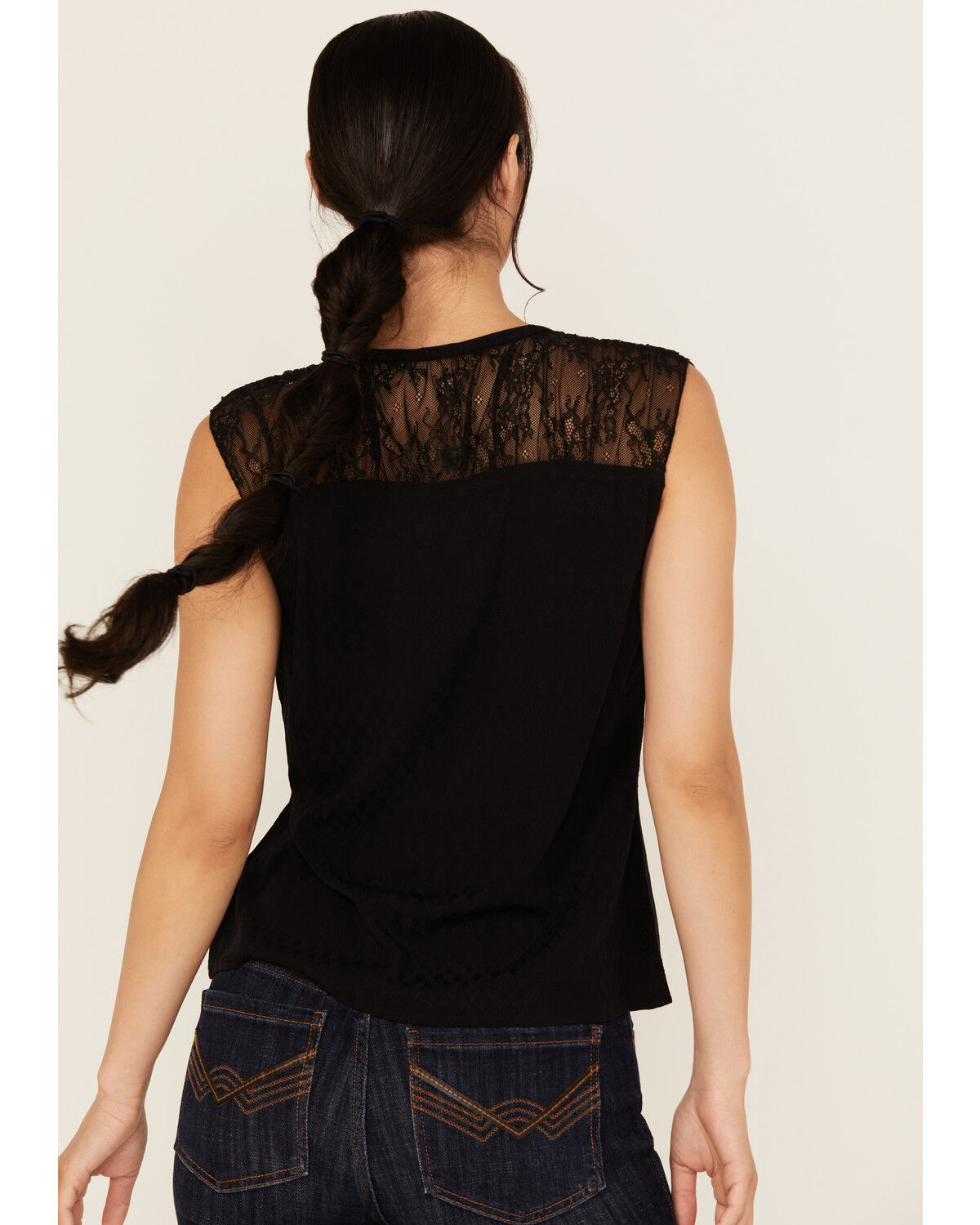 Image #4 - Idyllwind Women's Joya Jacquard Sleeveless Top, Black, hi-res