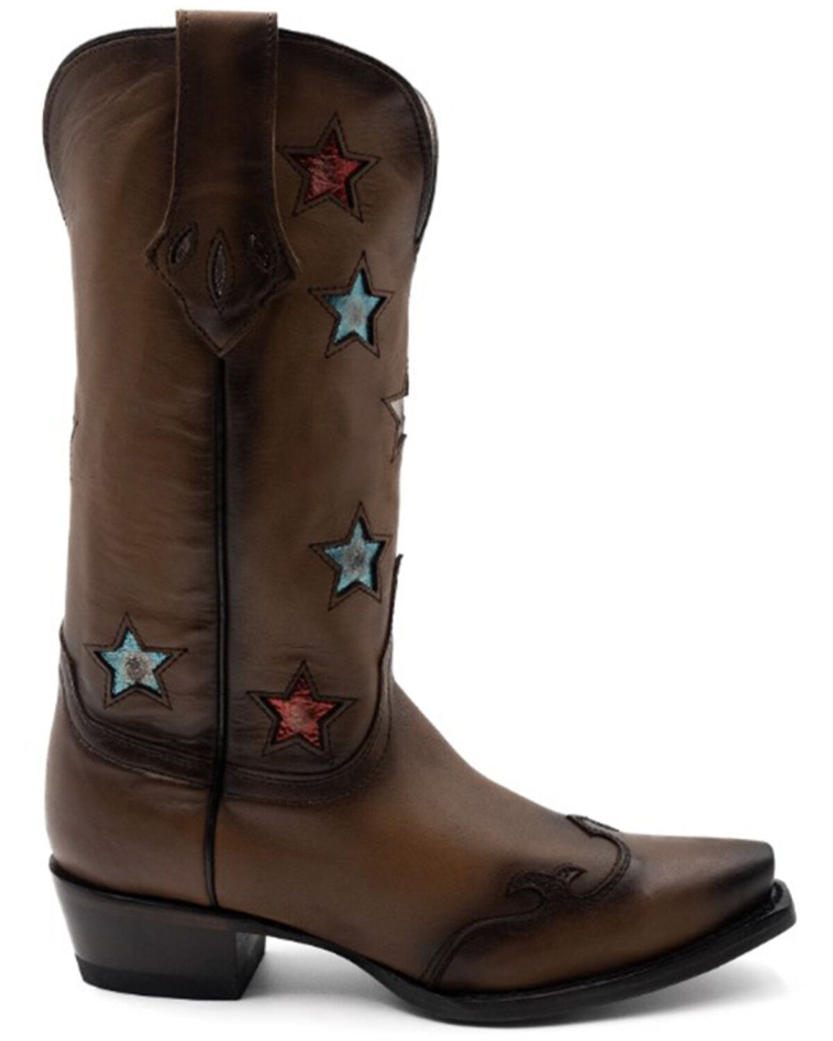 Image #2 - Ferrini Women's Estrella Western Boots - Snip Toe, Brown, hi-res
