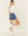 Image #2 - Levi's Women's Saphire Dust Shorts, Blue, hi-res