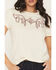 Image #3 - Idyllwind Women's Warren Boot Stitch Short Sleeve Tee, Cream, hi-res
