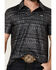 Image #3 - Panhandle Men's Southwestern Print Short Sleeve Performance Polo Shirt , Charcoal, hi-res
