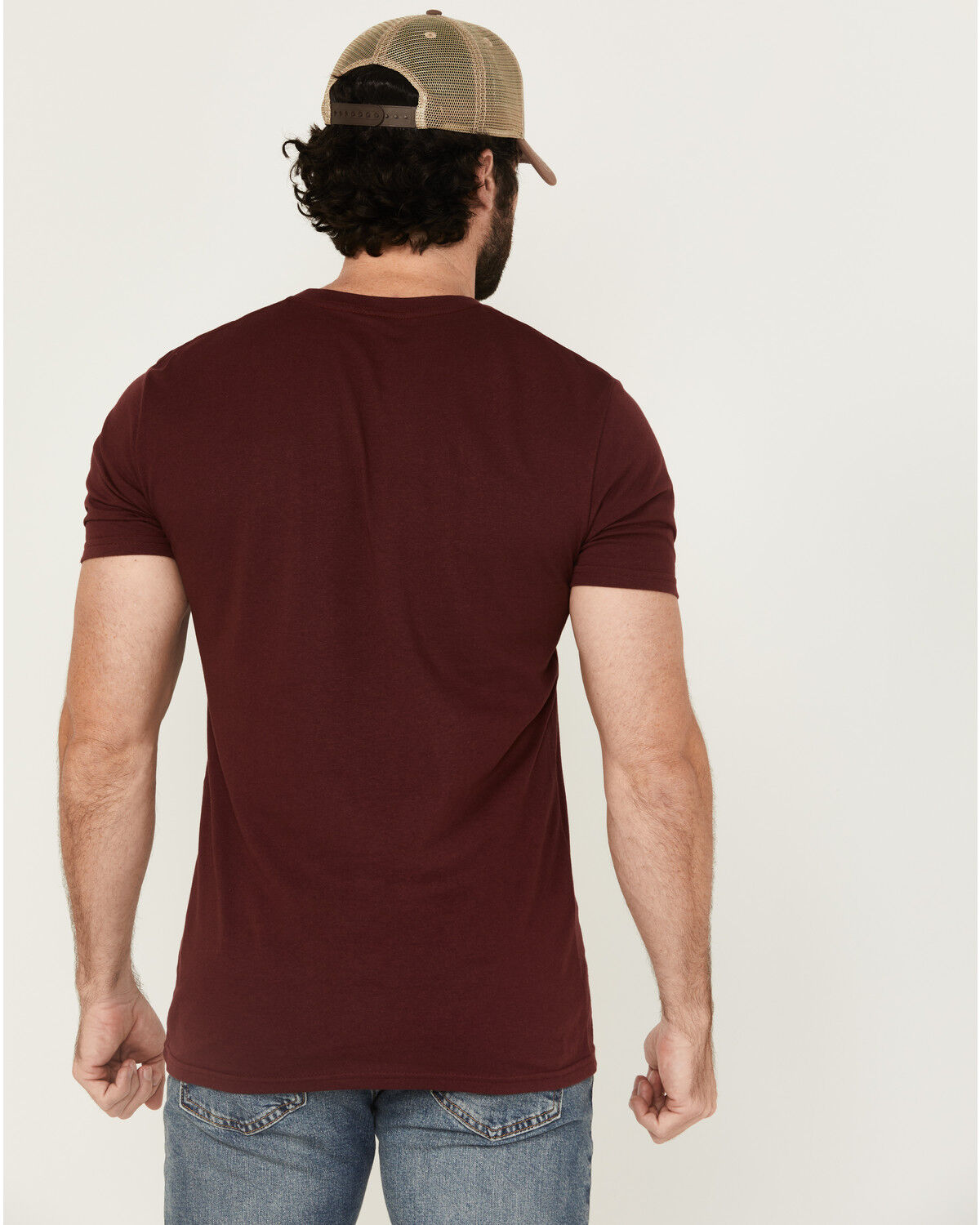 Image #4 - Moonshine Spirit Men's Boracho Feliz Mariachi Short Sleeve Graphic T-Shirt, Burgundy, hi-res