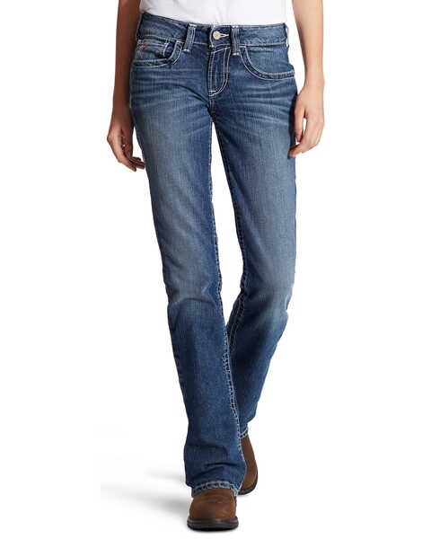 Image #2 - Ariat Women's FR Entwined Bootcut Jeans, Indigo, hi-res