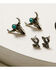 Image #3 - Shyanne Women's Canyon Sunset Longhorn Earrings Set, Silver, hi-res