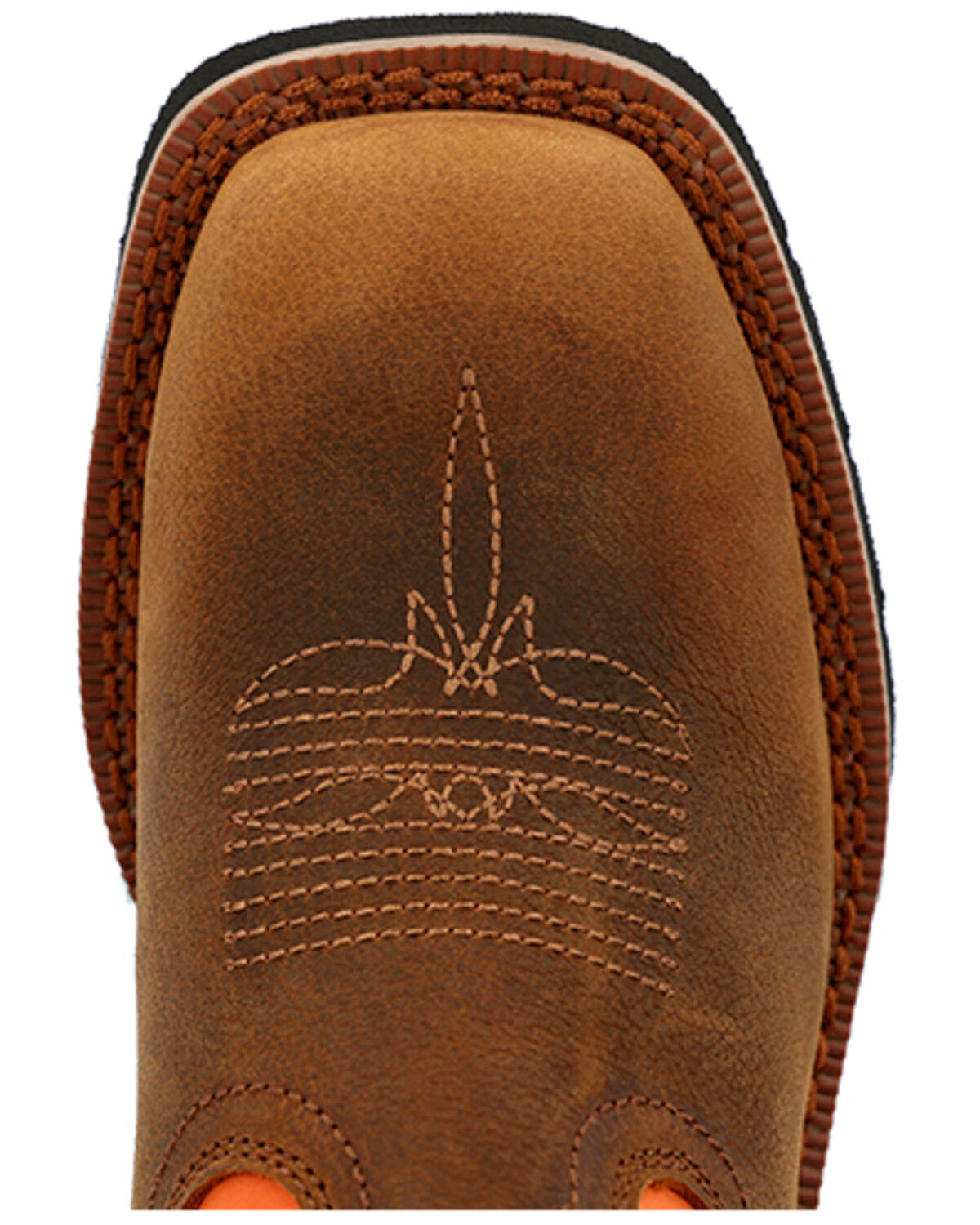 Image #6 - Rocky Boys' Monocrepe Western Boots - Broad Square Toe, Orange, hi-res