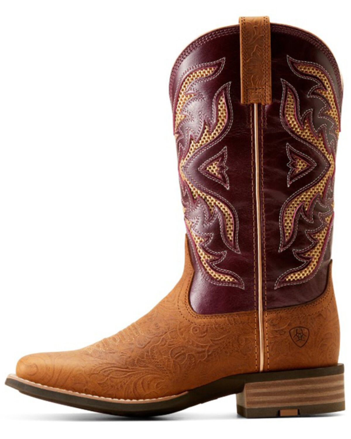 Image #2 - Ariat Women's San Angelo VentTEK 360 Performance Western Boots - Broad Square Toe, Brown, hi-res