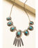 Image #1 - Shyanne Women's In The Oasis Short Concho Fringe Necklace, Silver, hi-res