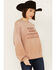 Image #2 - White Crow Women's Glitter Gone Country Graphic Sweatshirt, Pink, hi-res