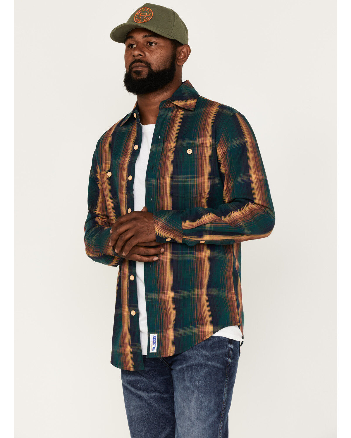 Image #1 - Resistol Men's Parker Large Plaid Button Down Western Shirt, Multi, hi-res