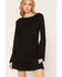 Image #3 - Cleo + Wolf Women's Drop Waist Tiered Knit Mini Dress, Black, hi-res