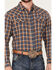 Cody James Men's Sunrise Plaid Print Long Sleeve Western Snap Shirt - Big , Light Blue, hi-res
