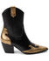 Image #2 - Matisse Women's Claude Western Fashion Booties - Pointed Toe, Black, hi-res