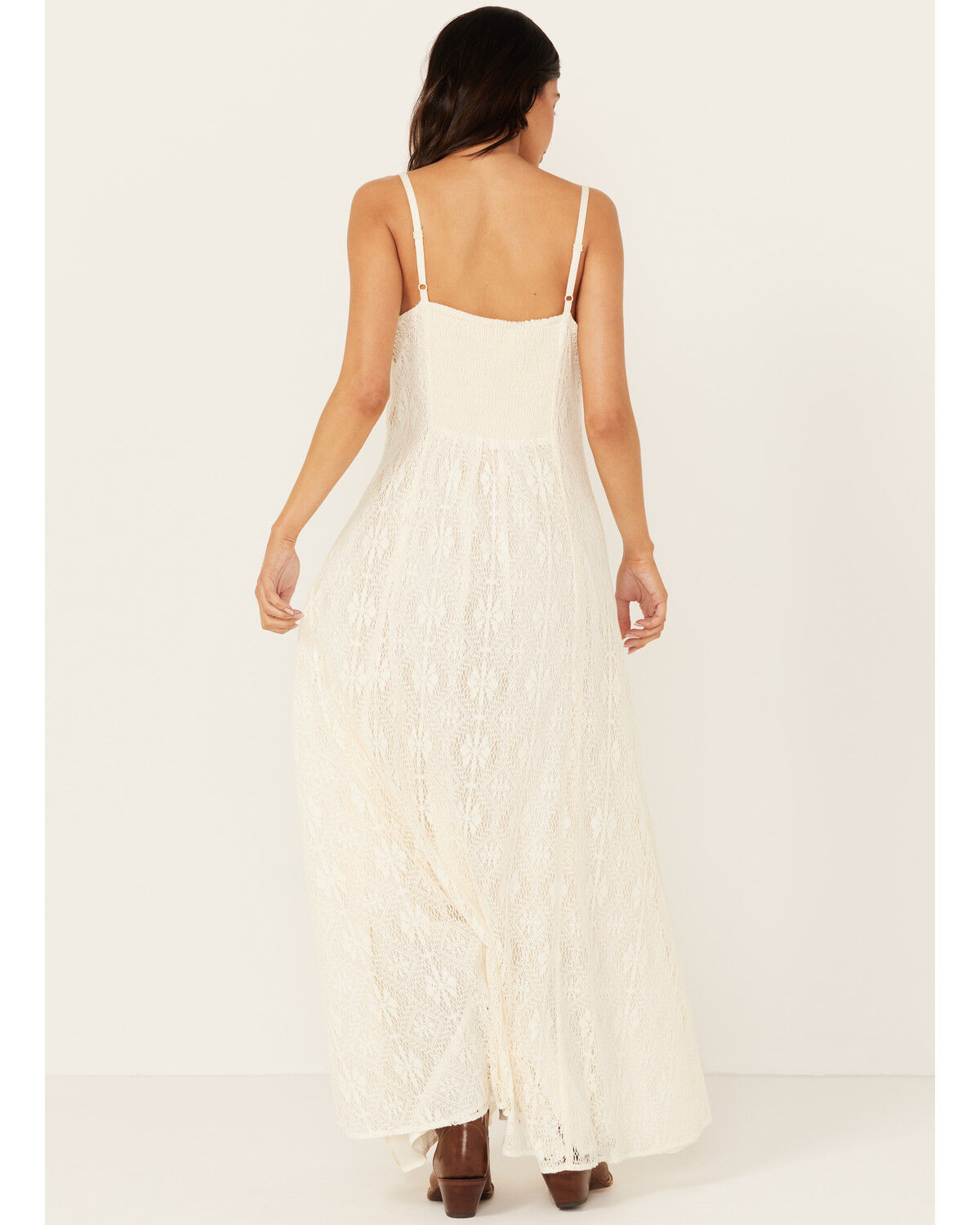 Image #5 - Idyllwind Women's Wyn Maxi Lace Slip Dress, Ivory, hi-res