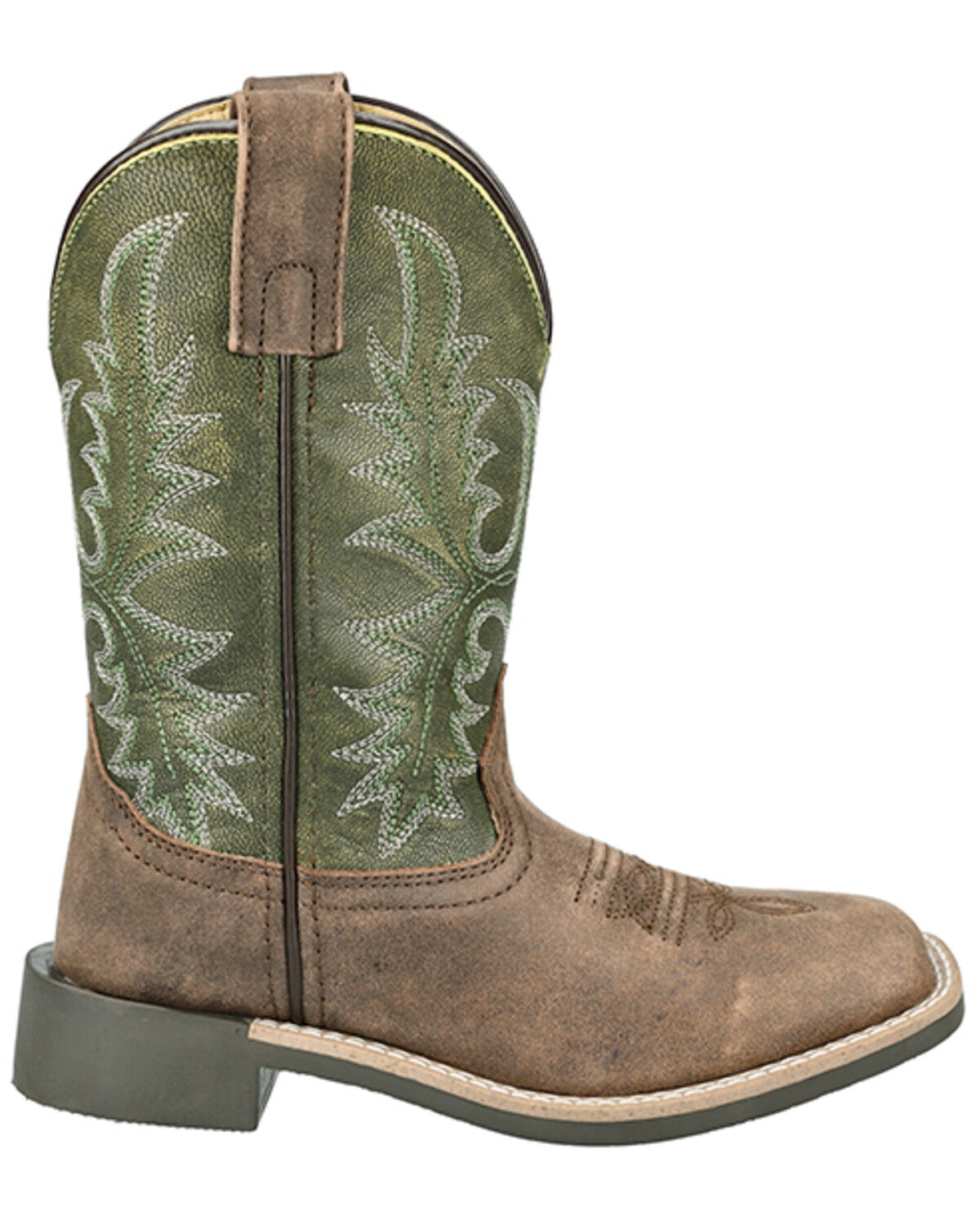 Image #2 - Smoky Mountain Little Boys' Harrison Performance Western Boots - Broad Square Toe, Brown, hi-res