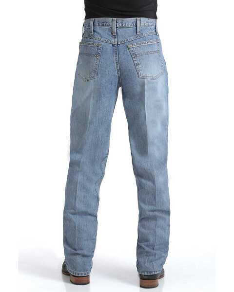 Image #3 - Cinch Men's Black Label Medium Wash Loose Tapered Rigid Denim Jeans, Blue, hi-res