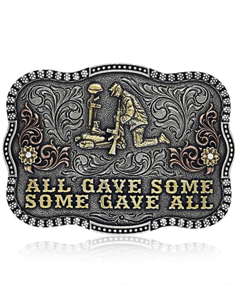 Montana Silversmiths Men's All Gave Some Remembrance Buckle, Bronze, hi-res