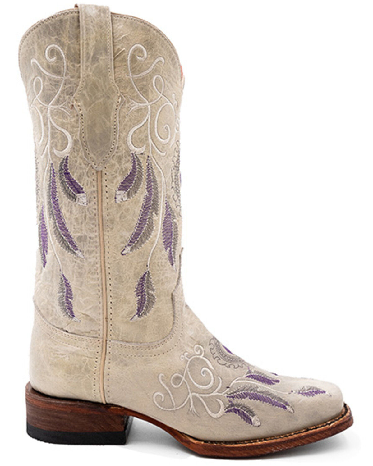 Image #2 - Ferrini Women's Dreamer Western Boots - Square Toe, Cream, hi-res