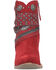 Image #4 - Dingo Women's Suede Bandida Western Booties - Round Toe, Red, hi-res