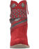 Image #4 - Dingo Women's Suede Bandida Western Booties - Medium Toe , Red, hi-res
