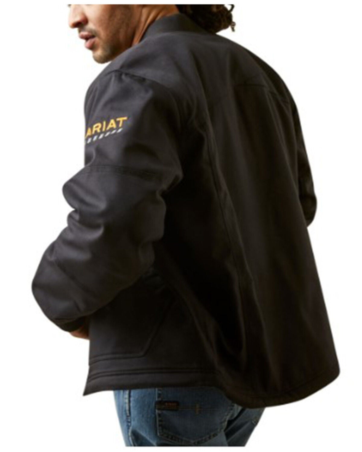 Image #2 - Ariat Men's Rebar DuraCanvas&trade; Bomber Jacket, Black, hi-res